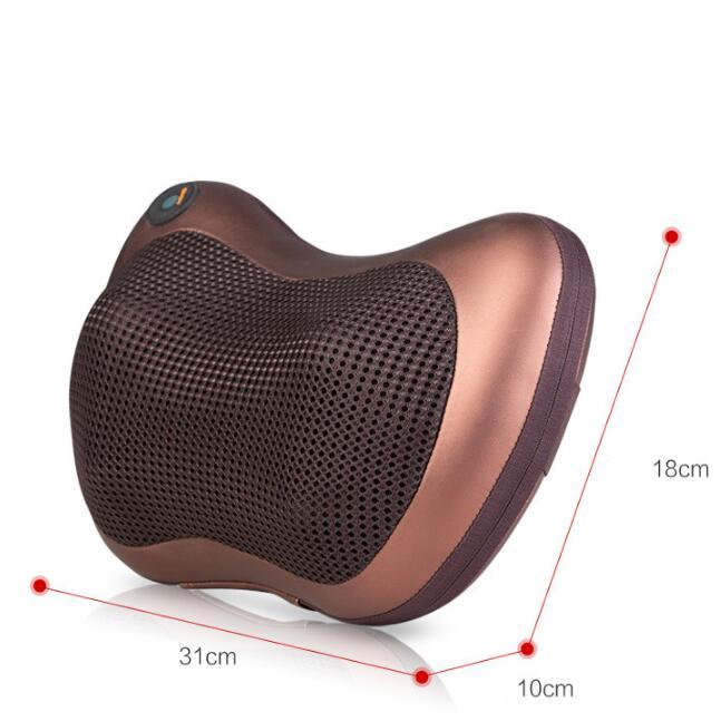 Electric Infrared Heating Kneading Neck Shoulder Back Body Spa Massage Pillow Car Chair Shiatsu Massager Masaj Device