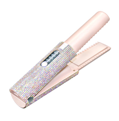 2-In-1 Electric USB Hair Straightening Brush Straightener Brush Multifunctional Comb Straightening Styler Hair Curler