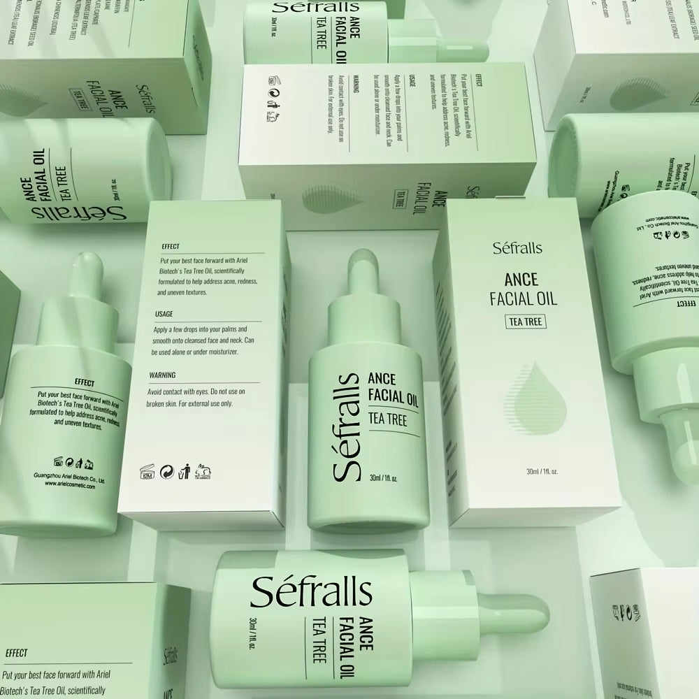 Sefralls Tea Tree Facial Oil Desalinates Acne Marks Hydrating Cleaning Skin Facial Oil 30ml